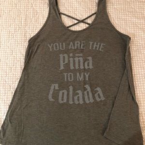 Green Pina Colada Tank Top